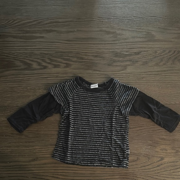 Splendid 12-18 month Striped Black and Gray Kids long sleeve Shirt - Picture 1 of 3